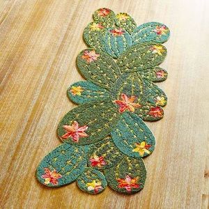 Beaded Cactus Table Runner